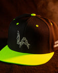 LA Bat Snapback - White Embroidery