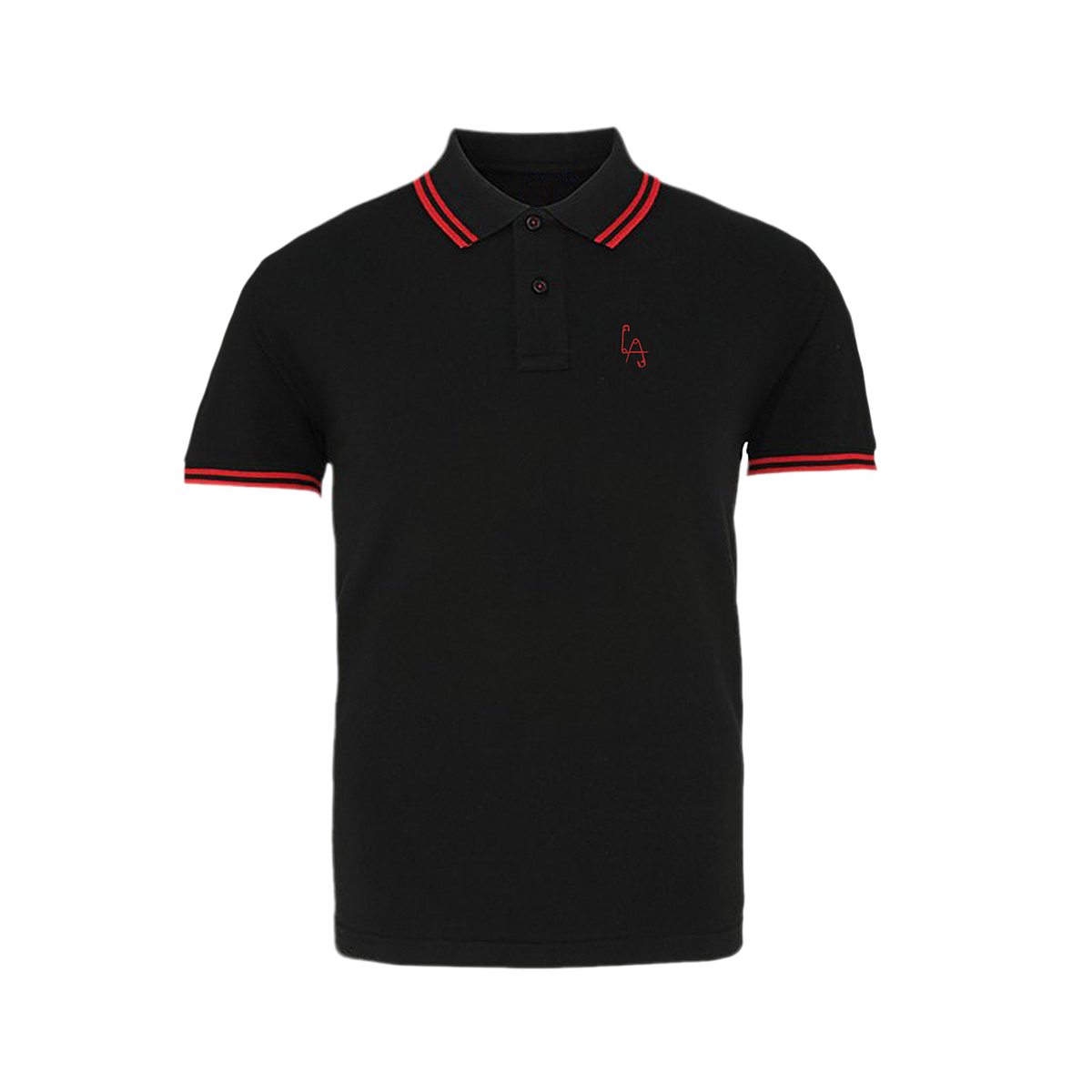 Black and red polo t shirt cheap