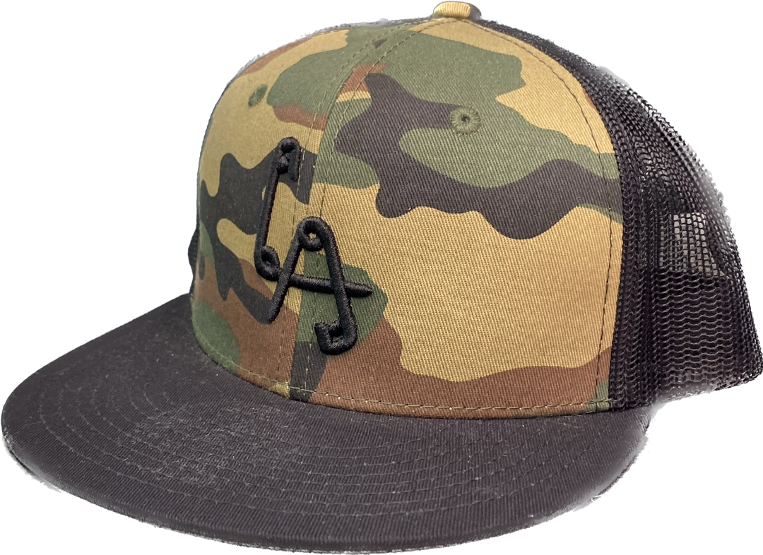 Classic LA Logo camo/black logo canvas flat bill