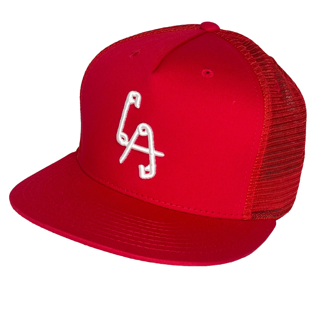 Classic LA Logo Snapback - Red Mesh