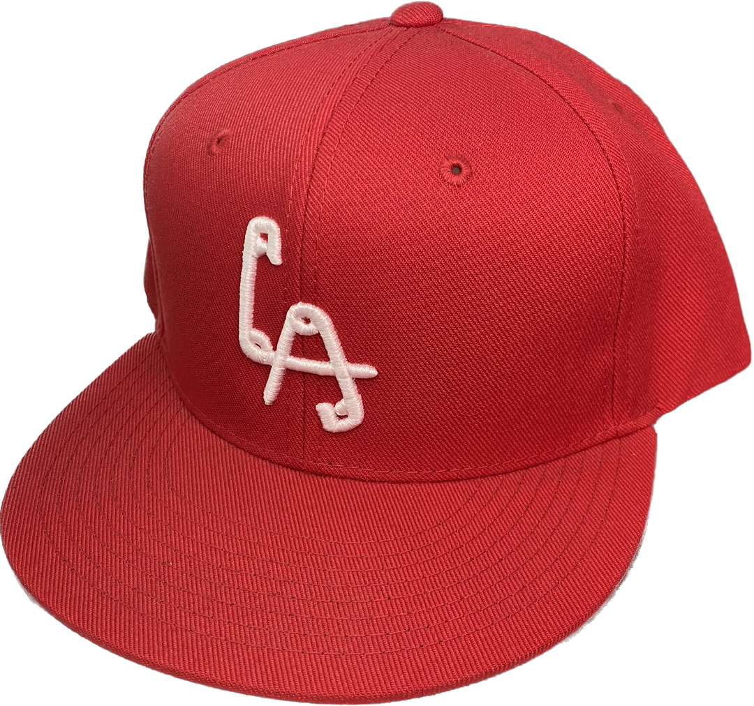 Classic LA Logo Snapback Solid Red Canvas